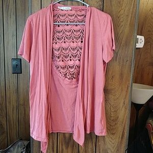 Maurices Crochet Back Cardigan